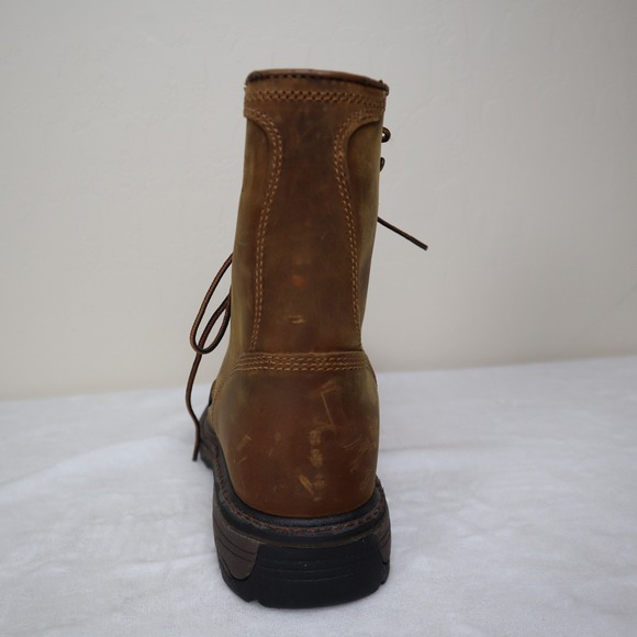 Ariat WorkHog 8" Composite Toe Work Boots Brown Leather Mens 10D - Picture 8 of 16